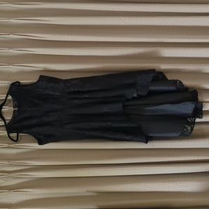 Women's Size XXL High Low Black Lace Keyhole Back Sleeveless Dress